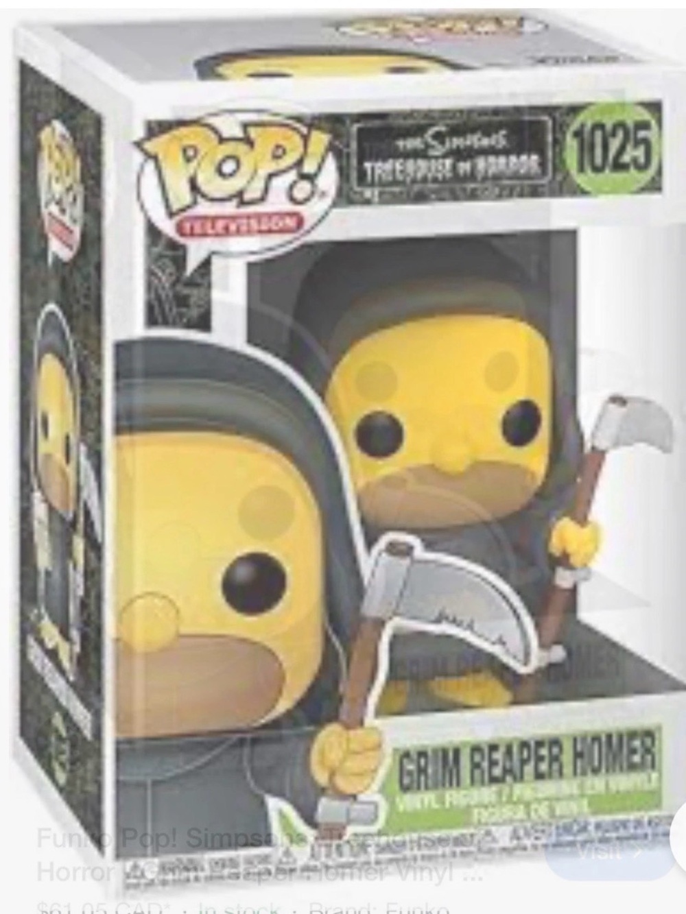 Funko pop Homer As Grim Reaper